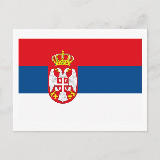 Carte postale Drapeau Serbie (Devant)