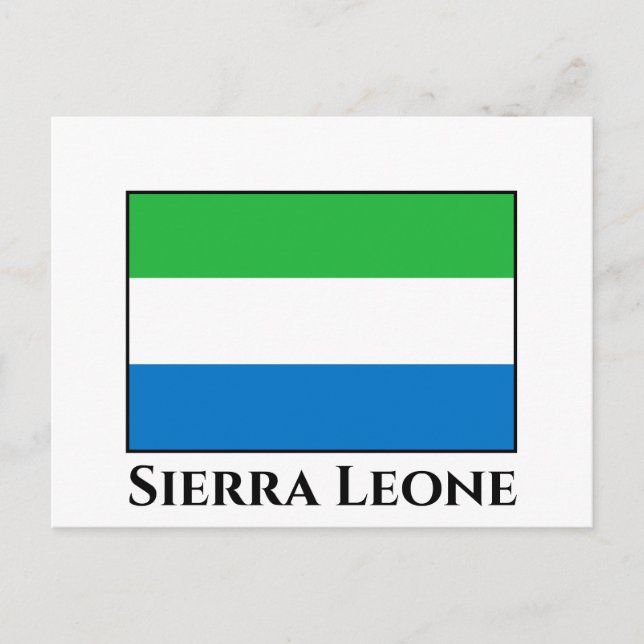 Carte Postale Drapeau Sierra Leone (Devant)