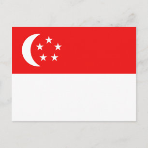 Carte postale Drapeau Singapour