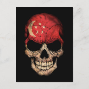 Carte Postale Drapeau Singapour personnalisable