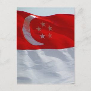 Carte Postale drapeau singapourien