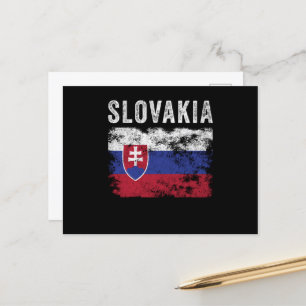 Carte Postale Drapeau Slovaquie en détresse - Drapeau slovaque