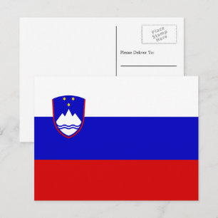 Carte Postale Drapeau slovène, Drapeau de Slovénie