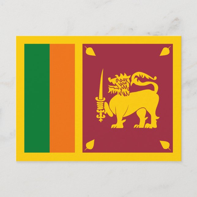 Carte postale Drapeau Sri Lanka (Devant)