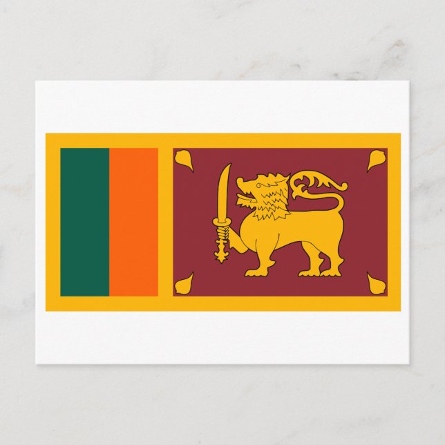 Carte postale Drapeau Sri Lanka (Devant)