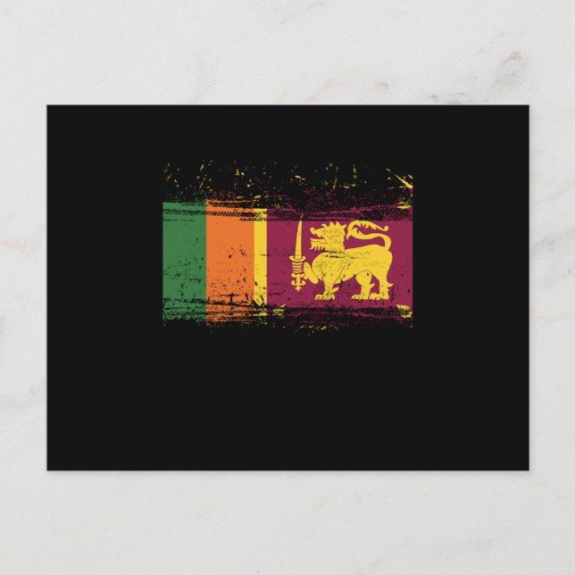 Carte Postale Drapeau sri lankais Culture Sri Lanka Pays nationa (Devant)