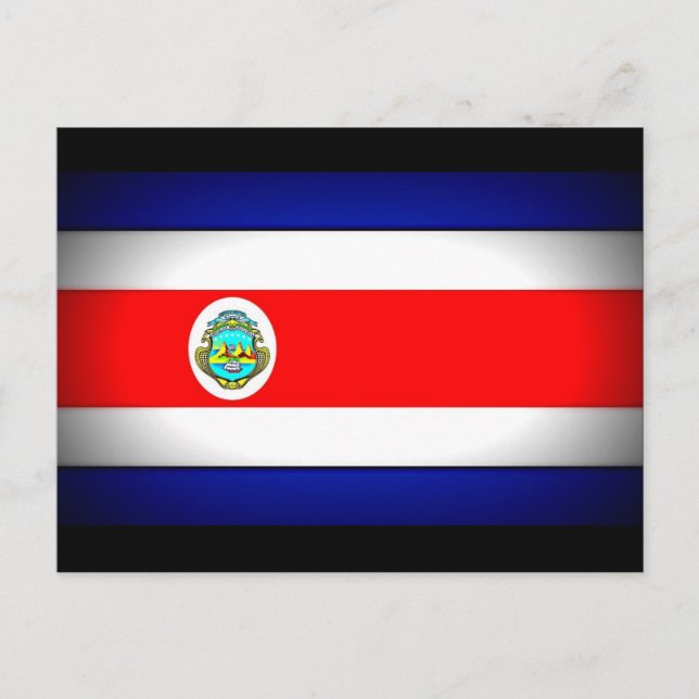 Carte Postale Drapeau stylisé du Costa Rica (Devant)
