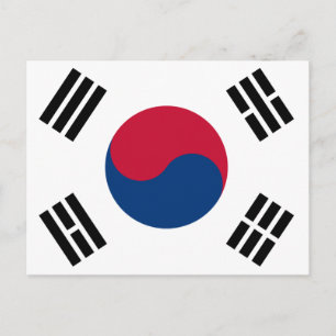 Carte Postale Drapeau sud-coréen