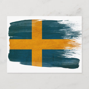 Carte postale drapeau Suède