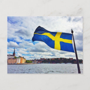 Carte Postale Drapeau suédois