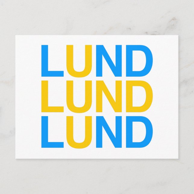 Carte Postale Drapeau suédois LUND (Devant)