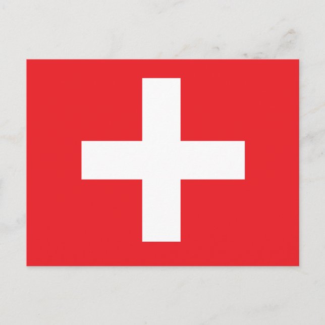 Carte Postale Drapeau Suisse (Devant)