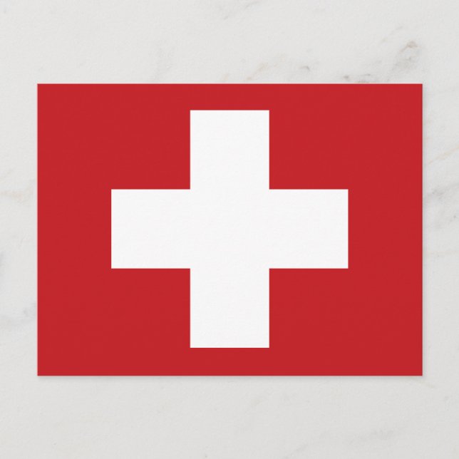 Carte Postale Drapeau Suisse (Devant)