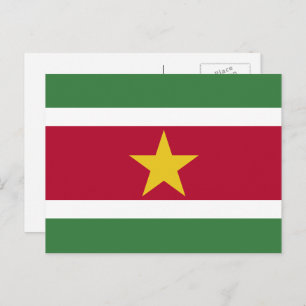 Carte Postale Drapeau surinamais, Drapeau surinamais