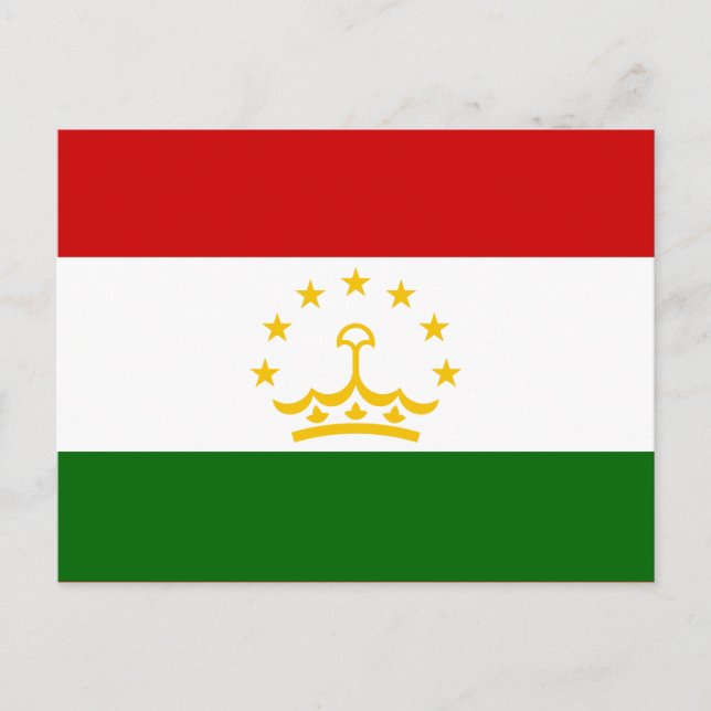 Carte Postale Drapeau tadjik (Devant)