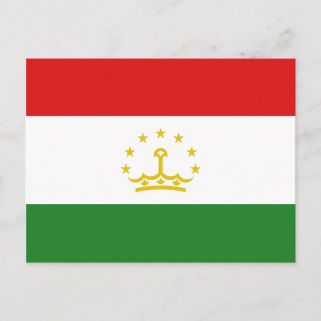 Carte postale Drapeau Tadjikistan (Devant)