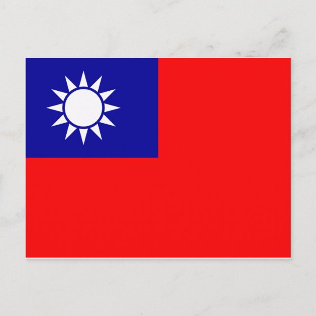 Carte Postale Drapeau Taïwan (Devant)