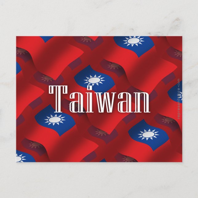 Carte Postale Drapeau taïwanais (Devant)