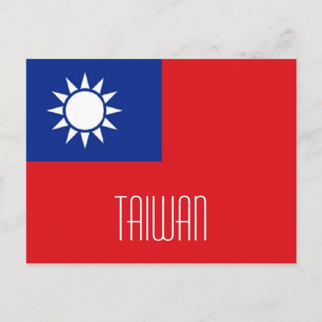 Carte postale drapeau taïwanais (Devant)