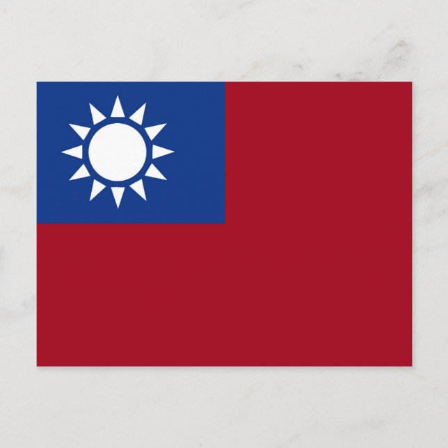 Carte Postale Drapeau taïwanais (Devant)