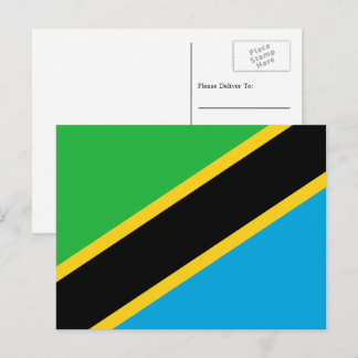 Carte Postale Drapeau tanzanien, Drapeau de Tanzanie