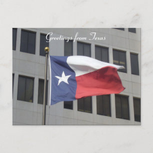 Carte Postale drapeau texas salutations