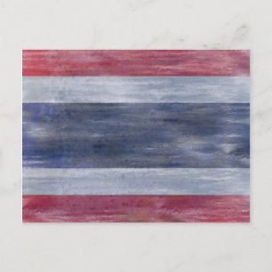 Carte Postale Drapeau thaïlandais en détresse