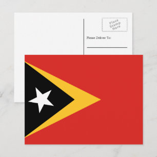Carte Postale Drapeau timorais de l'est, Drapeau du Timor orient
