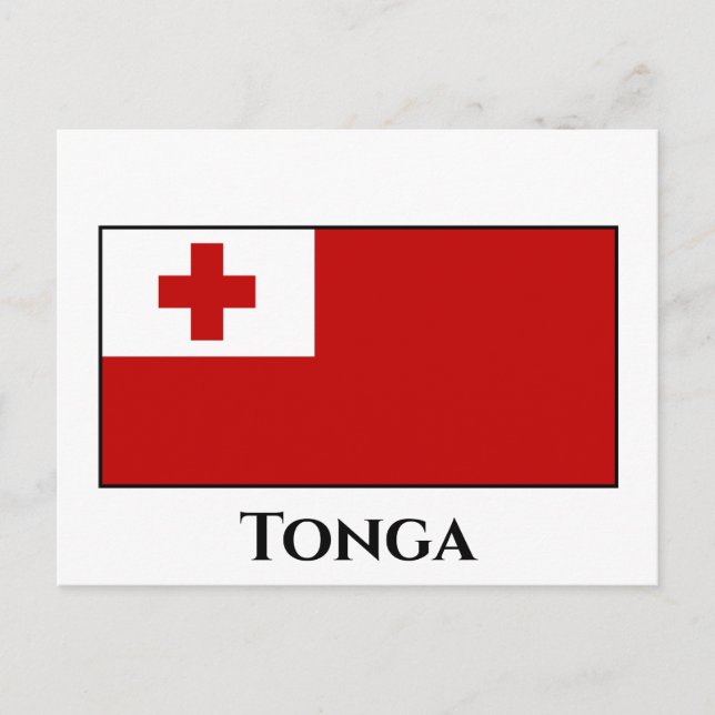 Carte Postale Drapeau Tonga (Devant)