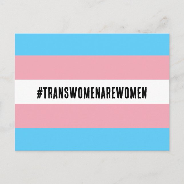Carte postale Drapeau #TRANSWOMENAREWOMEN (Devant)