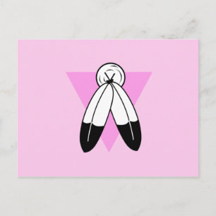 Carte Postale Drapeau Triangle Rose Two-Spirit
