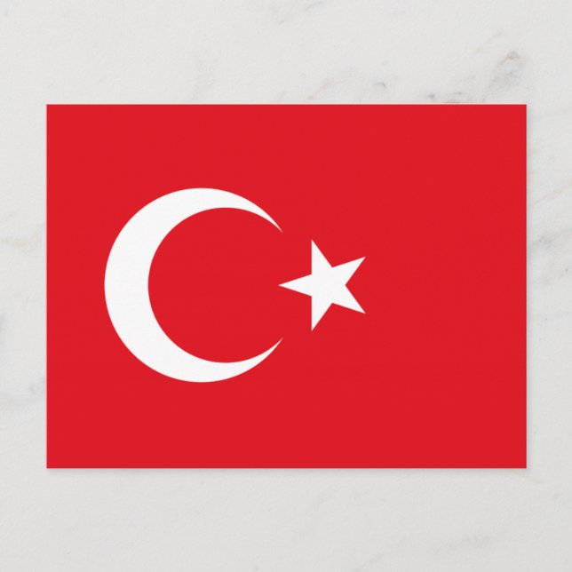 Carte Postale Drapeau turc (Devant)