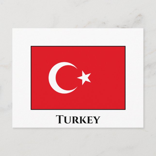 Carte Postale Drapeau turc (Devant)