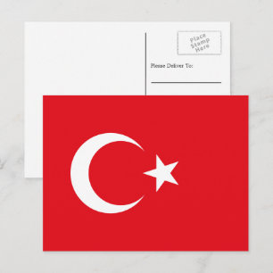Carte Postale Drapeau turc, Drapeau de la Turquie