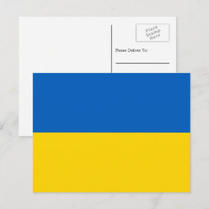 Carte Postale Drapeau ukrainien, Drapeau ukrainien