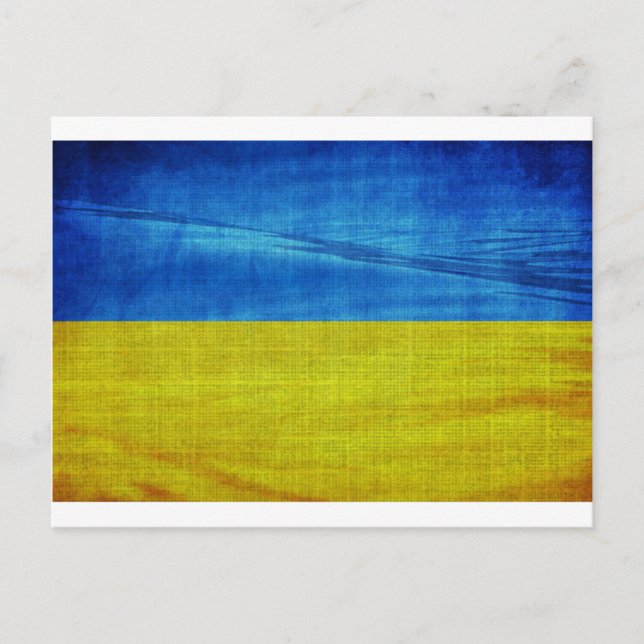 Carte Postale Drapeau ukrainien stylisé (Devant)