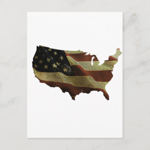 Carte Postale Drapeau US/cartes cadeaux, ajouter la couleur de v