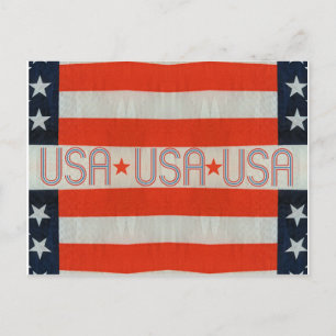 Carte postale drapeau USA
