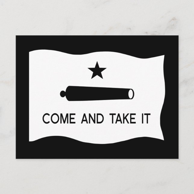 Carte Postale Drapeau Venez le prendre ~ Texas (Devant)