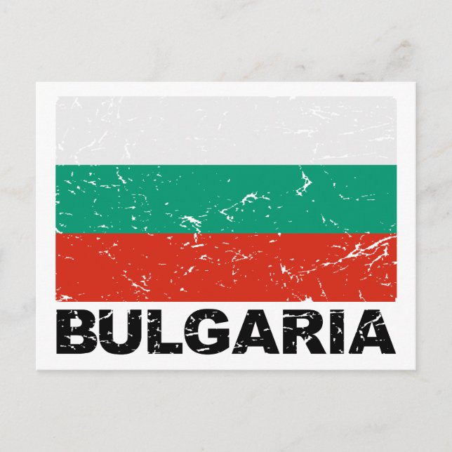 Carte Postale Drapeau Vintage Bulgarie (Devant)