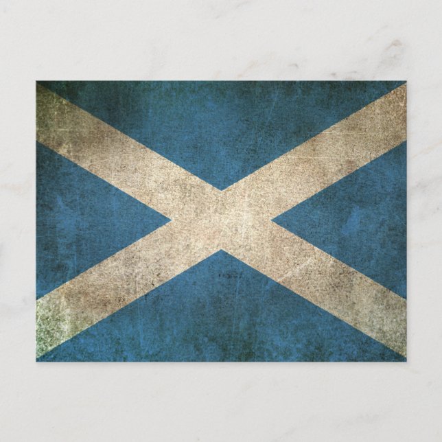 Carte Postale Drapeau vintage déchiré d'Ecosse (Devant)