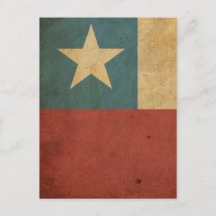 Carte Postale Drapeau vintage du Chili
