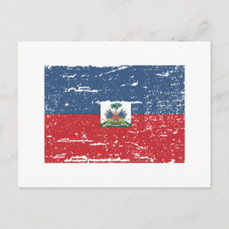 Carte Postale Drapeau vintage du Haïti