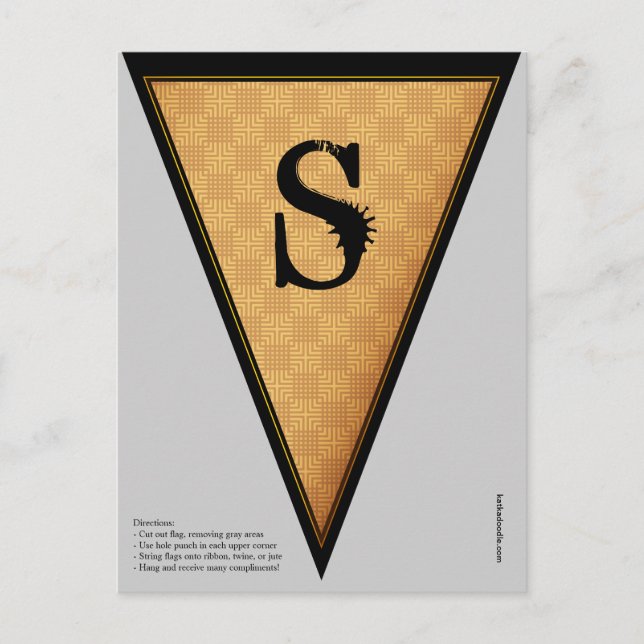 Carte Postale Drapeau vintage gothique d'Halloween (Devant)