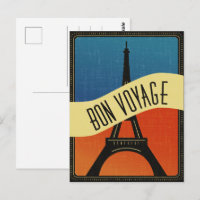 Drapeau vintage Paris Tour Eiffel Voyage