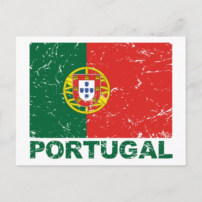 Carte Postale Drapeau Vintage Portugal (Devant)