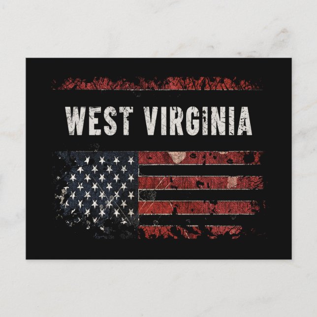 Carte Postale Drapeau West Virginia USA (Devant)