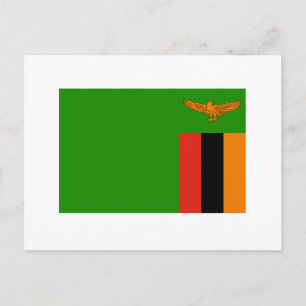 Carte Postale Drapeau Zambie