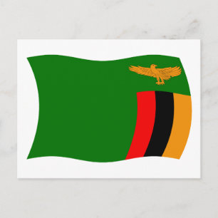 Carte postale drapeau Zambie