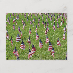 Carte postale drapeaux américains